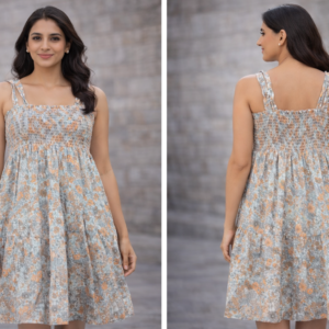 Women’s Floral Smocked Sleeveless Summer Dress