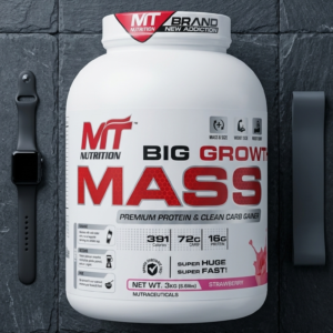 MT NUTRITION BIG GROW MASS – PREMIUM PROTEIN & CLEAN CARB GAINER (3KG)